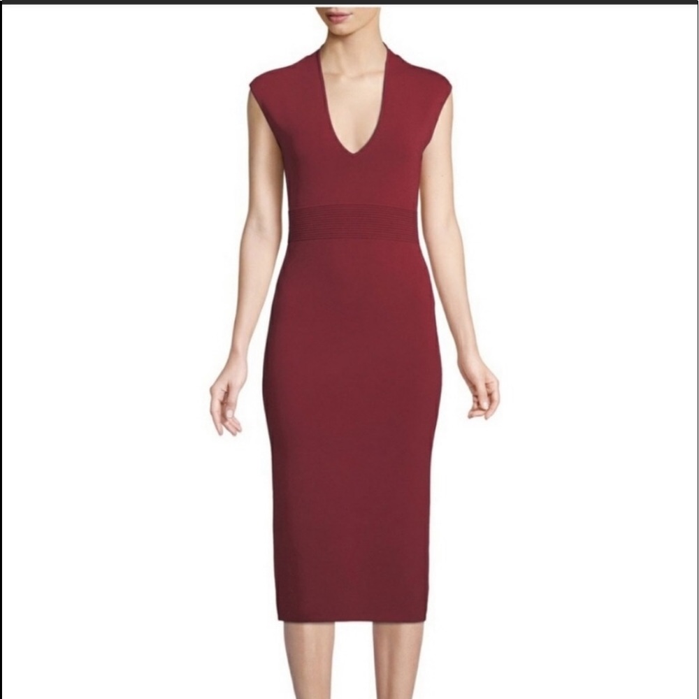 Michael Kors Maroon MIDI Dress